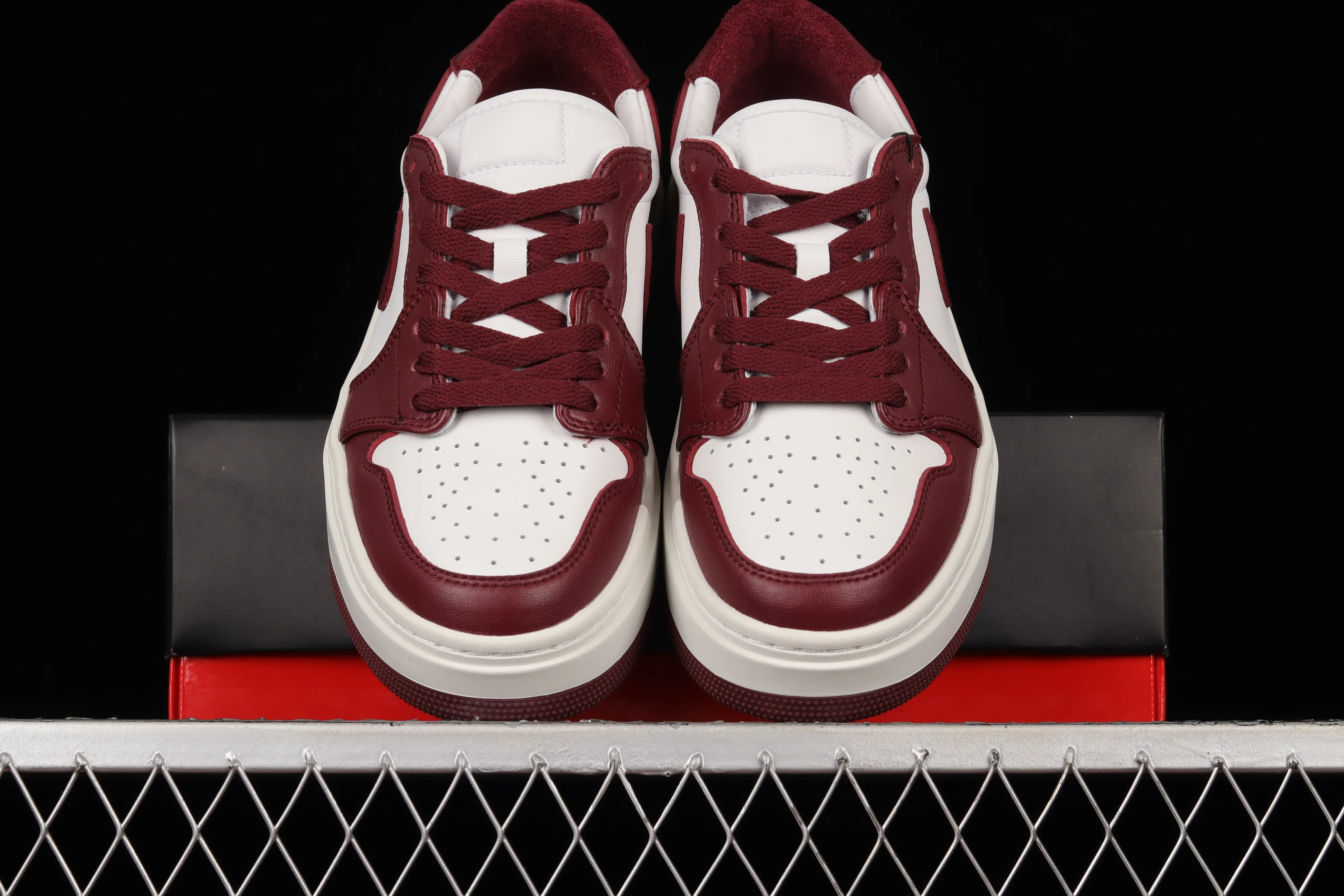 All categories Air Jordan Jordan series basketball shoes Air Jordan 1 Low Z version Air Jordan 1 Elevate Low SE "Wolf Grey" Little AJ first layer thick sole retro basketball shoes DH7004-161